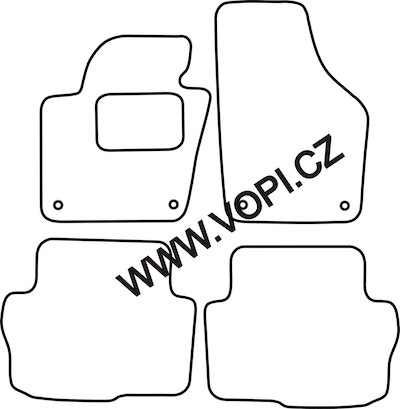 Textil-Autoteppiche Seat Alhambra II Typ 7N MPV 5 míst 2010 -> Perfectfit (4235)
